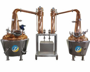Destilador ZJ de <span class=keywords><strong>dos</strong></span> ollas de cobre de 300L, olla de lavado, equipo de destilación de <span class=keywords><strong>whisky</strong></span> de malta única, destilería de licores - Product Image 1
