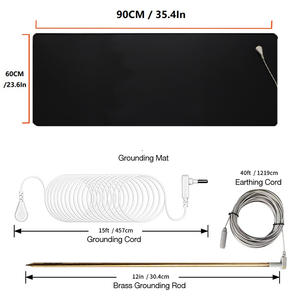 Tapis de mise à <span class=keywords><strong>la</strong></span> terre universel 60*90CM avec cordon de 4,5M (15 pieds) pour <span class=keywords><strong>la</strong></span> connexion à <span class=keywords><strong>la</strong></span> terre, récupération EMF pour un sommeil amélioré, soulagement des maux de tête, équilibre - Product Image 2