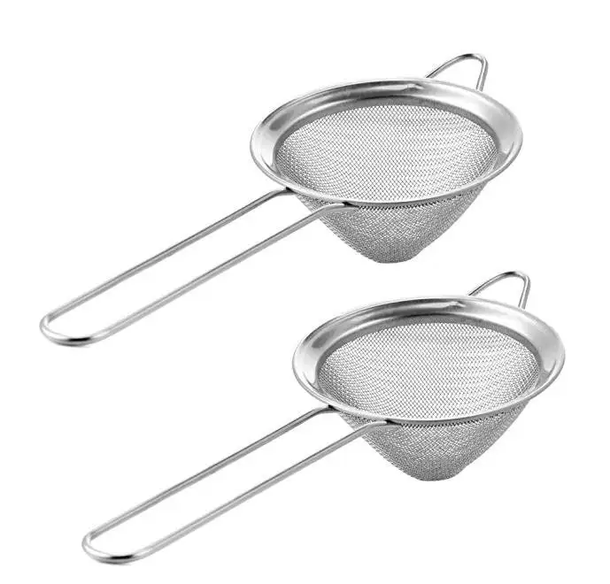 stainless steel cocktail coffee fine mesh conical strainer