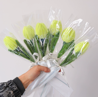 Buket Bunga Buatan Tangan Terlaris TC, Dekorasi Rumah, Bunga Pipa Tunggal, Hadiah Ulang Tahun & Hari Valentine