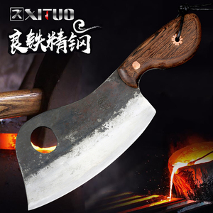 Boucherie couteau de Chef de cuisine, ustensile de boucher à hacher fait main en acier plaqué carbone, outil Santoku japonais - Product Image 5
