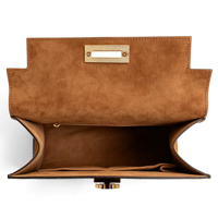 Sac à main de luxe en cuir suédé PU vintage OEM d'usine, sac fourre-tout élégant pour femme avec fermoir métallique hexagonal, sac à bandoulière formel à poignée supérieure
