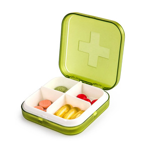 Boîte à médicaments portable en plastique PP écologique, petit compartiment pour le rangement des pilules, capsules et comprimés, bacs et boîtes de rangement en plastique - Product Image 4