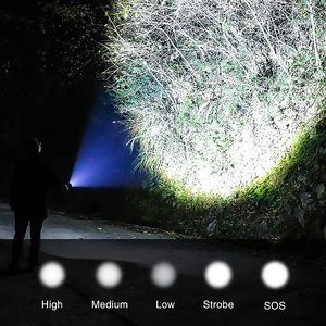 <b>Led</b> Camping <b>Lights</b> Flashlight Outdoor <b>Rechargeable</b> Portable Waterproof Lamp Power Item Battery - Product Image 4