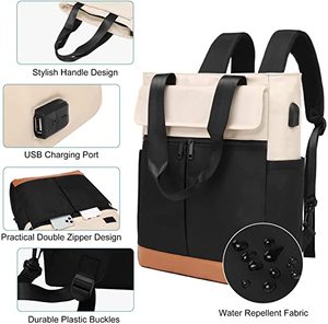 <span class=keywords><strong>Sac</strong></span> <span class=keywords><strong>à</strong></span> <span class=keywords><strong>dos</strong></span> de voyage, fourre-tout pour ordinateur portable, <span class=keywords><strong>Convertible</strong></span>, avec Port de chargement USB, pour femmes, - Product Image 2