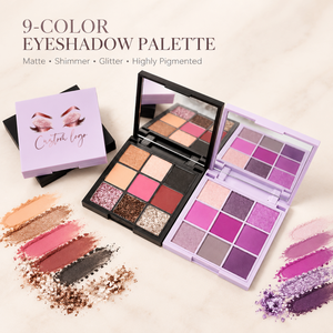 Palette <span class=keywords><strong>de</strong></span> fards à paupières vegan en gros, 9 couleurs, imperméable, longue tenue, fini mat, scintillant et pailleté, palette <span class=keywords><strong>de</strong></span> maquillage mixte - Product Image 2