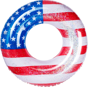Nouvelle <span class=keywords><strong>bouée</strong></span> gonflable en PVC drapeau américain pour adultes, pour la natation et la <span class=keywords><strong>plage</strong></span>, stock transfrontalier OEM - Product Image 1