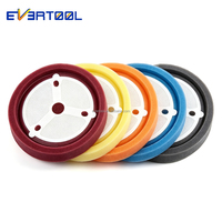 EVERTOOL 180mm tampon en mousse marron composé éponge roue de polissage poignée encastrée éponge de polissage voiture tampon de capot de polissage