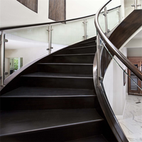 DAIYA – escalier extérieur à lumière solaire avec escalier incurvé en marbre, semelle en acier