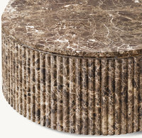 Meubles de salon de style Sassanide, table basse en marbre Emperador espagnol Byron