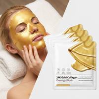 Mascarilla de Colágeno Coreana de Marca Privada OEM, Mascarilla Nocturna de Oro de 24K Antienvejecimiento, Reafirmante, Lifting, Cuidado de la Piel con Efecto Cristal