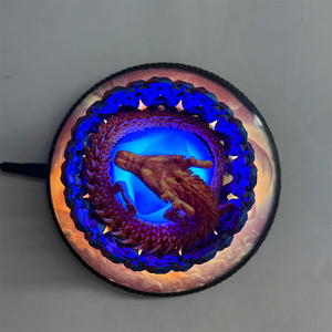 Lampe à œuf magnétique à lévitation RGB HCNT, décoration artistique 360° ° Lampe créative rotative en forme d'œuf de dragon flottant pour la décoration intérieure - Product Image 1