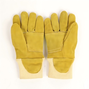 Gants de pompier en cuir ignifuge EN659, résistants au feu, imperméables, en aramide, pour les secours d'urgence et la sécurité - Product Image 2