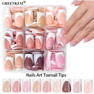 Prensa <span class=keywords><strong>de</strong></span> <span class=keywords><strong>uñas</strong></span> artificiales <span class=keywords><strong>de</strong></span> diseño <span class=keywords><strong>de</strong></span> 216 Uds. En Rosa desnudo, colores mezclados, cubierta completa especializada, puntas cuadradas para <span class=keywords><strong>uñas</strong></span> <span class=keywords><strong>de</strong></span> <span class=keywords><strong>los</strong></span> pies - Product Image 2