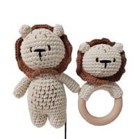 Couleur personnalisée coton biologique peluche crochet renard lapin lion cerf ours en peluche poupée poupées en peluche personnalisées crochet animaux