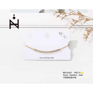 Pulsera de Cadena de Diamantes de Acero Inoxidable, Corte Brillante Redondo, Sintético, Cultivado en Laboratorio, Minimalista, para Uso Diario, Unisex - Product Image 1