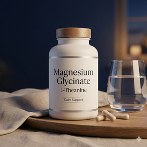 Rainwood Magnésium Glycinate & GABA Soutien Sommeil & Mémoire Capsules Végétaliennes - Complément Apaisant Nocturne - Product Image 1