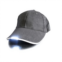 Gorra de Béisbol con Visera Curva Luminosa y Logotipo Bordado Personalizado, Gorra Trucker para Exteriores con Luces LED Multicolor, Tela Común, Unisex