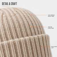 Bonnet en tricot côtelé épais réglable avec revers plié, impression par sublimation de logo personnalisé, chapeau d'hiver chaud pour l'extérieur