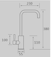 Robinets d'évier de bain SUS 304 de nettoyage élevé Cuisine de robinet durable