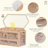 Cage pour animaux en bois à ouverture facile avec escalier intérieur Petite maison pour hamsters Chinchillas Lapins Chats Chiens