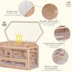 <span class=keywords><strong>Cage</strong></span> pour animaux en bois à ouverture facile avec escalier intérieur Petite maison pour hamsters Chinchillas Lapins Chats Chiens - Product Image 6