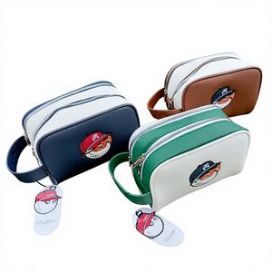 Sac de voyage extérieur brodé personnalisé en usine, double couche en PU, étanche avec fermeture éclair, pour <span class=keywords><strong>le</strong></span> <span class=keywords><strong>golf</strong></span>, la mode et <span class=keywords><strong>le</strong></span> rangement de cosmétiques - Product Image 1