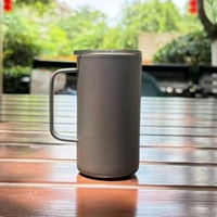 Gobelet isotherme portable en acier inoxydable de 133 ml, mini-gobelet de voyage avec couvercle, style américain