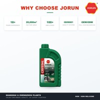 Huile moteur pour moto 10W-50 4T, huile de base API SJ JORUN CRYSTAL 300, climat chaud, conduite à grande vitesse, vente en gros aux magasins de motos