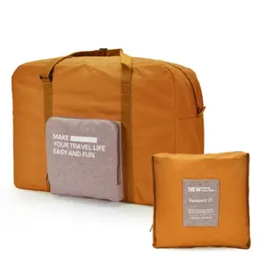 Bolsa de mala de viagem dobrável, bolsa ecológica para homens e mulheres, leve, tipo saco de acabamento, ideal para viagens