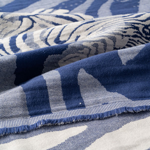 Manta de tela jacquard suave y transpirable con patrón animal y borlas, ideal para sala de estar y <span class=keywords><strong>camping</strong></span> al aire libre, suministro a granel. - Product Image 2
