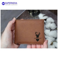 Portefeuille Mini en Cuir de Luxe Vierge pour Gravure Laser, Portefeuille Intelligent Best-Seller avec Affichage ID Rabattable, Fin, Rose, Vente en Gros pour Hommes