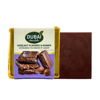 Chocolat de Dubaï en cubes solides, mille couches croustillantes, prix d'usine en gros, pâte de pistache, pâte de noisette, Kunafa sucré, chocolat