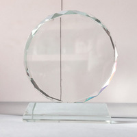 Meilleures ventes d'usine : Trophées ronds vierges en verre cristal K5 classiques gravés au laser pour événements commémoratifs
