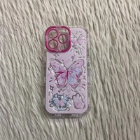 Pour iPhone 16 15 14 13 12 11 filles mignonnes couverture de téléphone pour Huawei NOVA 11 NOVA 14 mode papillon femmes IMD coque de téléphone