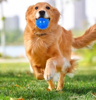 Jouet à mâcher pour chien en TPR antidérapant, doux et coloré, durable, nettoyage des dents, interactif, non toxique, balle qui couine, entraînement du QI, pour chiots