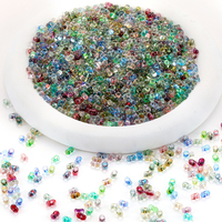 200 pièces 4*6mm perles de verre multicolore perles entretoises en vrac pour la fabrication de bijoux bricolage mignon Bracelets collier artisanat fournitures Z10