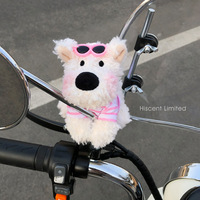 Peluche chien Westie mignon, jouet en peluche, poupée douce, décoration de rétroviseur de moto, vélo électrique, scooter, pendentif, cadeau