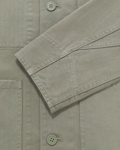 <span class=keywords><strong>Surchemise</strong></span> Veste Chemise en Jean Blanc Vintage Tissée Enduite Derniers Modèles Personnalisés <span class=keywords><strong>Homme</strong></span> Manches Longues Trois Poches Toile Denim - Product Image 2