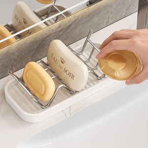 Jabonera de Acero Inoxidable, Diseño Rectangular Minimalista, Escurridor de Jabón para Baño, Estante de Almacenamiento - Product Image 3