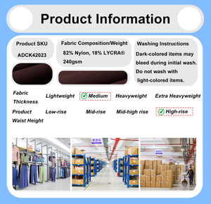 กางเกงขายาวลำลองสำหรับเล่นกีฬาฤดูหนาว FITVOLT รุ่นพื้นฐาน เก็บความอบอุ่น กระชับรูปร่าง ทรงพีชบัตต์ สีพื้น เอวสูง - Product Image 5