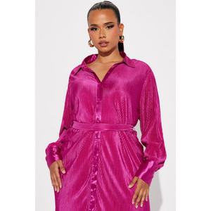 Vestido de Manga Larga con Cuello de Solapa y Cordones, Diseño Nuevo, Venta al Por Mayor - Product Image 2