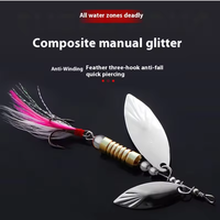 Umpan Pancing Logam Aotuo Laris Manis 7g 10g, Spinner Putar Komposit, Umpan Buatan Lemparan Jauh untuk Ikan Trout dan Bass