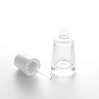 Flacon compte-gouttes en verre transparent de luxe avec revêtement de couleur unique, 1 oz (30 ml), pour sérum et lotion, avec bouton poussoir