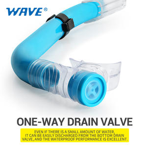 लहर स्नोर्कल मुखौटा सेट नई आगमन बेचने सिलिकॉन स्कूबा डाइविंग स्नॉर्कलिंग Freediving सूखी शीर्ष स्नोर्कल सेट - Product Image 3