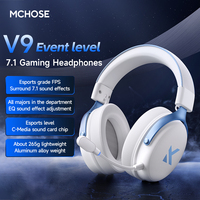 Casque de jeu MCHOSE V9pro, casque de jeu, bandeau, ordinateur / 2.4G / casque filaire