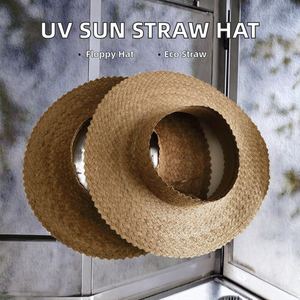 Women's Boho Fashion Open Crown Wide Brim Straw Hat Summer UV Protection Topless <b>Beach</b> <b>Accessory</b> Breathable for Party Scene - Product Image 3