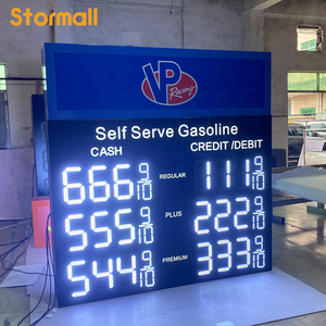 Letrero LED Personalizado para Precios de Gasolina, Pantalla Digital para Gasolinera, <span class=keywords><strong>Control</strong></span> Remoto, IP65 Impermeable, Marco de Aluminio - Product Image 1