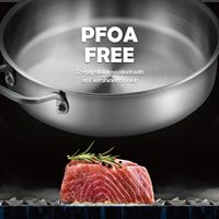 Ensemble de poêles de cuisine en acier inoxydable à trois couches de qualité supérieure de l'usine chinoise Geling, vente en gros de 10 pièces, ensembles d'ustensiles de cuisine argentés pour la maison