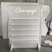 Conception populaire blanc Pvc Champagne mur décoration de mariage lunettes support mural